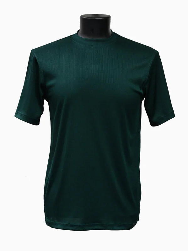 Mens Elegant Silky Hunter Green Mock Neck Dressy T-Shirt Iron Safe Non-Iron Wrinkle Free Mens Elegant Silky Hunter Green Mock Neck Dressy T-Shirt Iron Safe Non-Iron Wrinkle Free