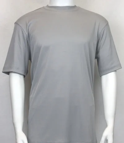 Mens Elegant Silky Silver Gray Mock Neck Dressy T-Shirt Welt Pockets Slit Pockets Flap Pockets Mens Elegant Silky Silver Gray Mock Neck Dressy T-Shirt Welt Pockets Slit Pockets Flap Pockets