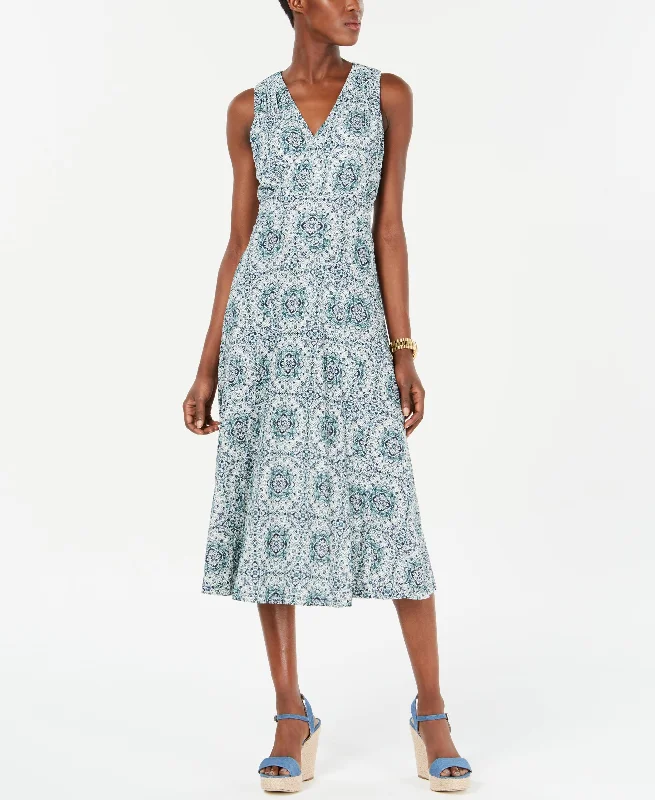 Michael Michael Kors Printed Midi Dress Sizes Stylish Color Block Midi Dress