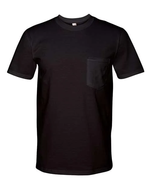 Anvil Midweight Pocket T-Shirt 783 Beaded Sequined Faux Fur