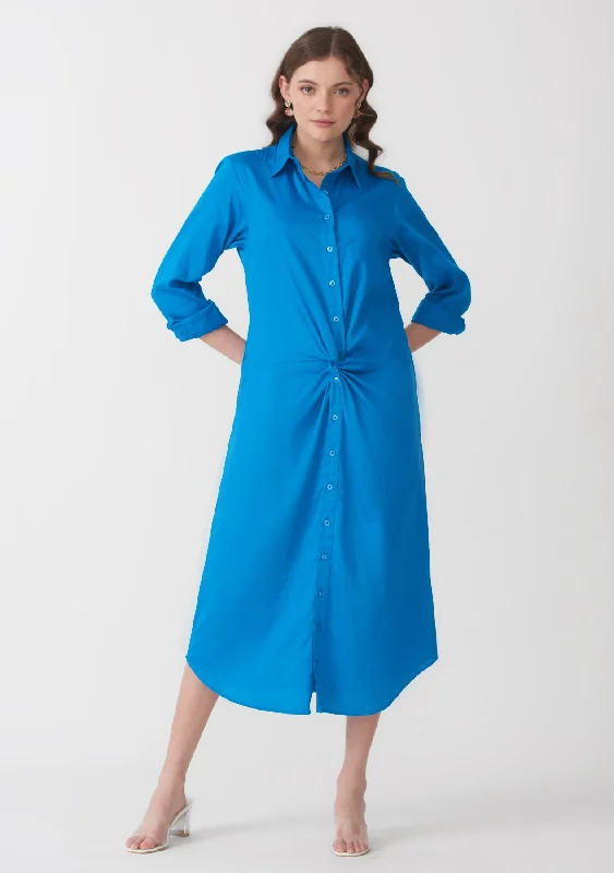 Pure Cotton Comfortable Midi Dress for Women Comfortable Wrap Midi Dress
