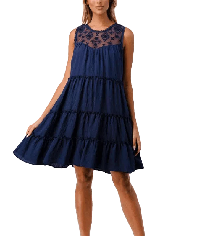 Miss Me Women´s Tiered Sheer Mesh Midi Dress Chic Floral Print Midi Dress