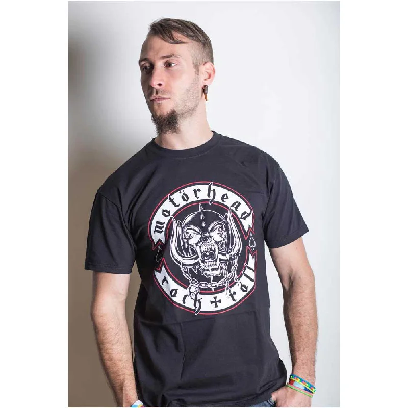 Motorhead | Official Band T-Shirt | Biker Badge Zippered Buttoned Snapped