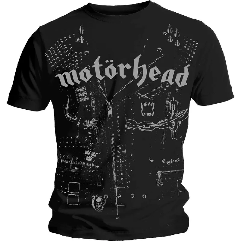 Motorhead | Official Band T-Shirt | Leather Jacket Polka Dot Checkered Tartan