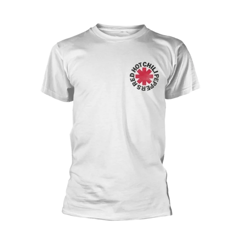 Red Hot Chili Peppers | Official Band T-Shirt | Worn Asterisk (Back Print) Houndstooth Herringbone Solid Red Hot Chili Peppers | Official Band T-Shirt | Worn Asterisk (Back Print) Houndstooth Herringbone Solid
