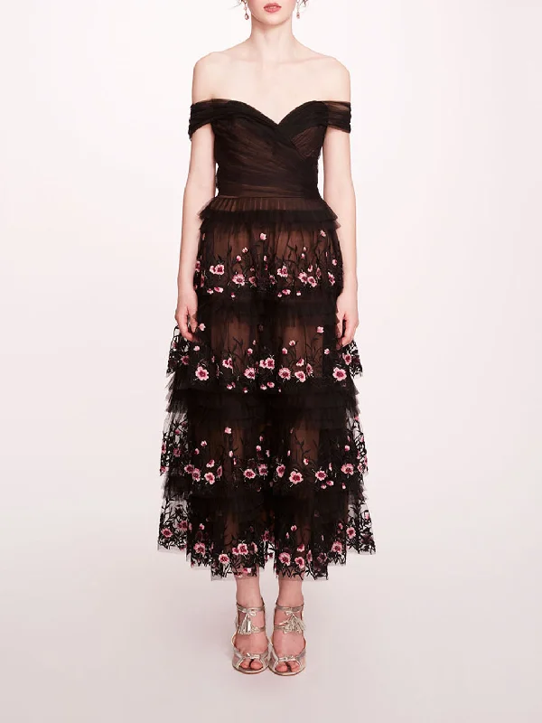 Tiered Terrarium Midi Dress Fashionable Casual Midi Dress