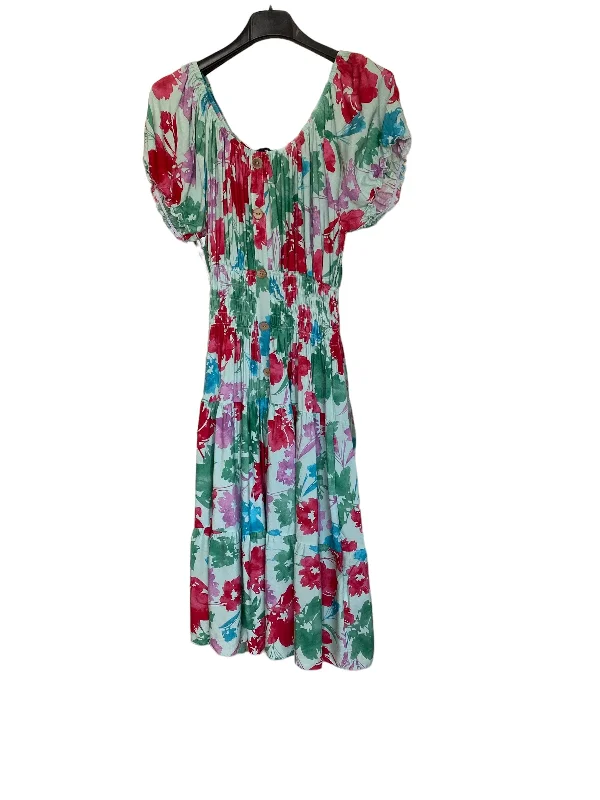 New Artist Flower Bardot Midi Dress (2 Colours) Chic Off-Shoulder Midi Dress