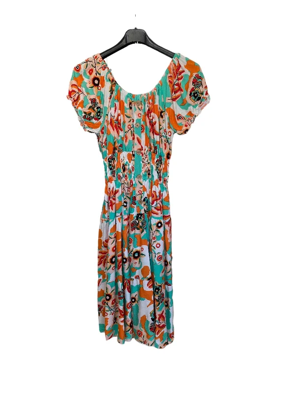 New Retro Flower Print Midi Dress (3 Colours) Trendy Boho Midi Dress