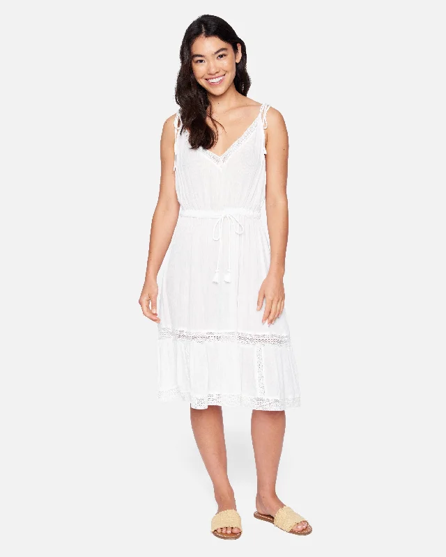 Peasant Midi Dress Cozy Spaghetti Strap Midi Dress