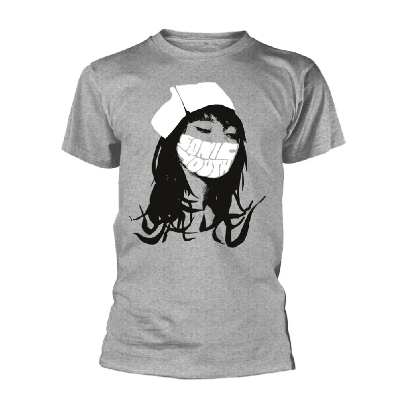 Sonic Youth Unisex T-shirt: Nurse (Grey) Chenille Brocade Lace