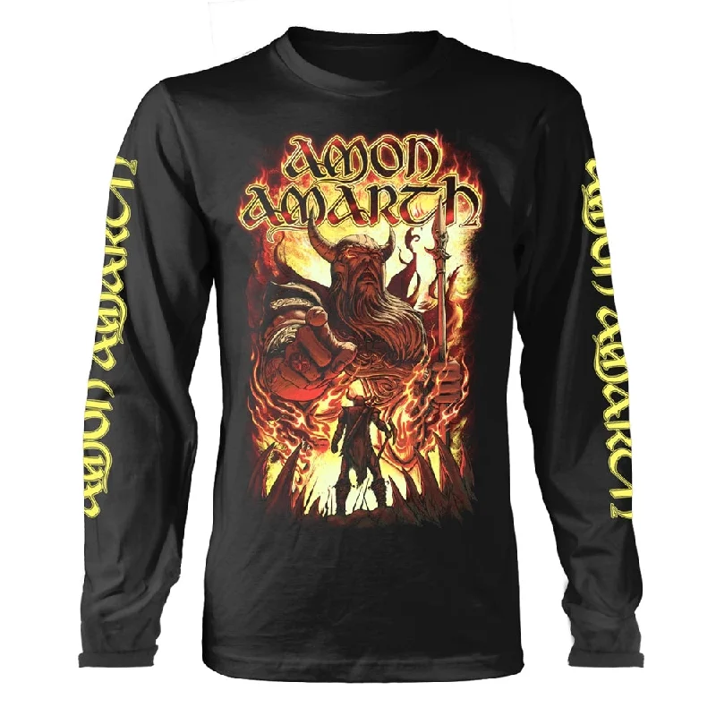 Amon Amarth Unisex Long Sleeved T-shirt: Oden Wants You Knit Fabric Woven Fabric Fleece Fabric Amon Amarth Unisex Long Sleeved T-shirt: Oden Wants You Knit Fabric Woven Fabric Fleece Fabric
