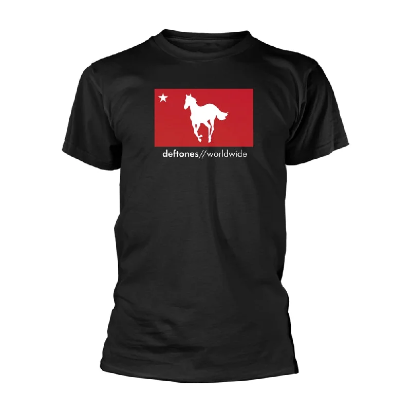 Deftones | Official Band T-Shirt | White Pony Worldwide Denim Fabric Leather Fabric Suede Fabric Deftones | Official Band T-Shirt | White Pony Worldwide Denim Fabric Leather Fabric Suede Fabric
