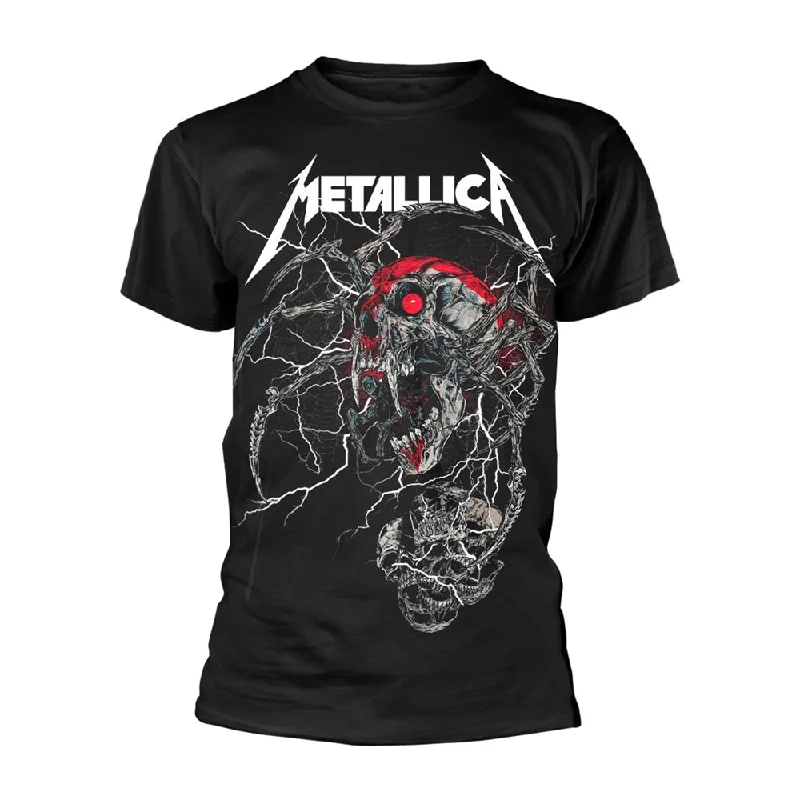 Metallica Unisex T-shirt: Spider Dead Beaded Sequined Faux Fur