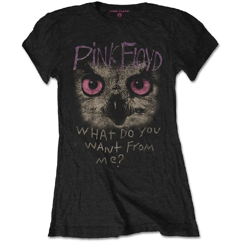 Pink Floyd T-Shirt: Owl - WDYWFM? Ribbed T-Shirt High Neck Heavyweight