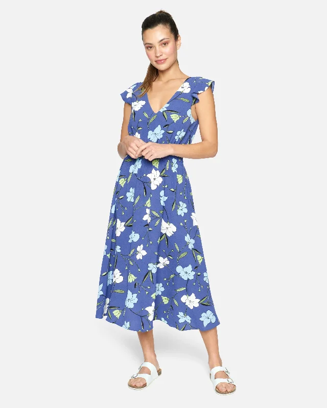 POPPY MIDI DRESS Comfortable Adjustable Strap Midi Dress