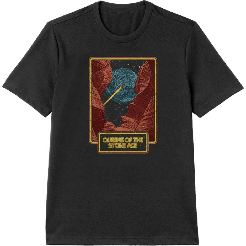 Queens Of The Stone Age T-Shirt: Canyon Collared T-Shirt Boat Neck A-Line