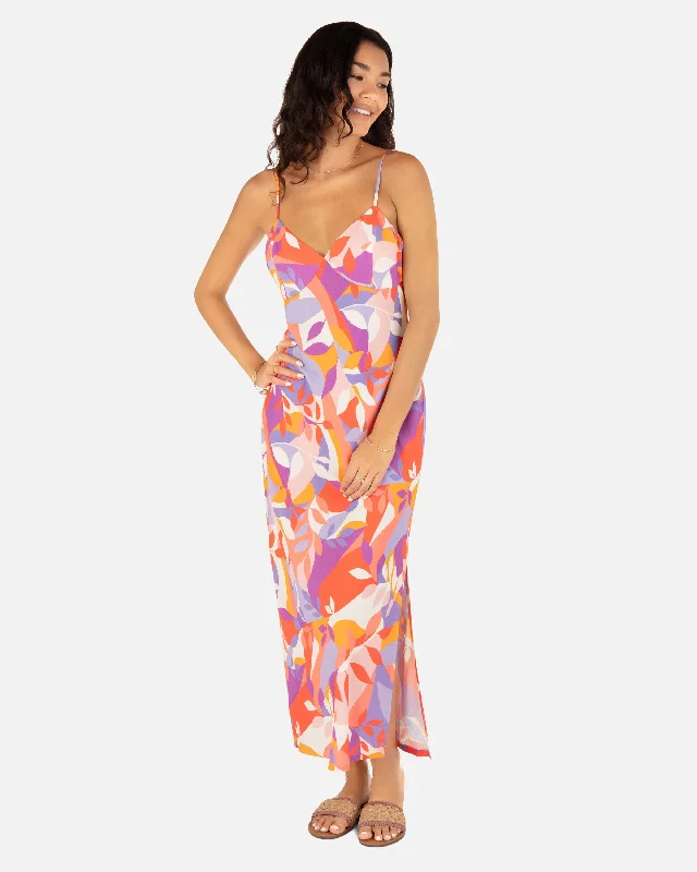Quilted Vines Midi Dress Stylish Vintage Midi Dress