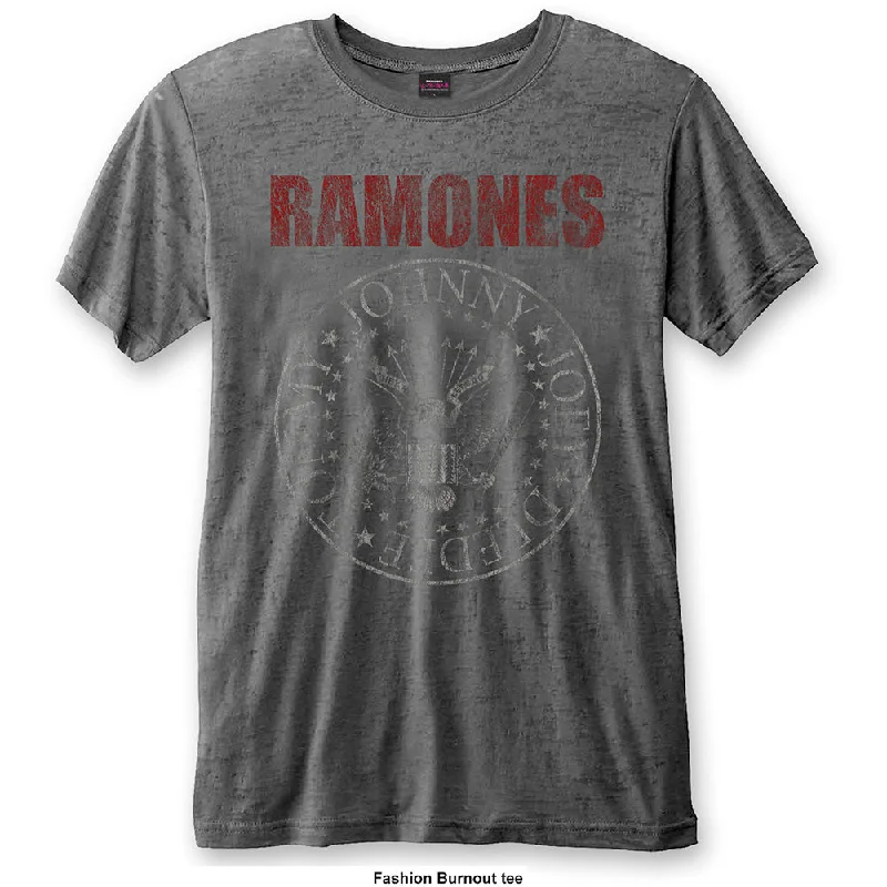 Ramones | Official Band T-Shirt | Presidential Seal (Burnout) Elegant Classic Vintage Ramones | Official Band T-Shirt | Presidential Seal (Burnout) Elegant Classic Vintage