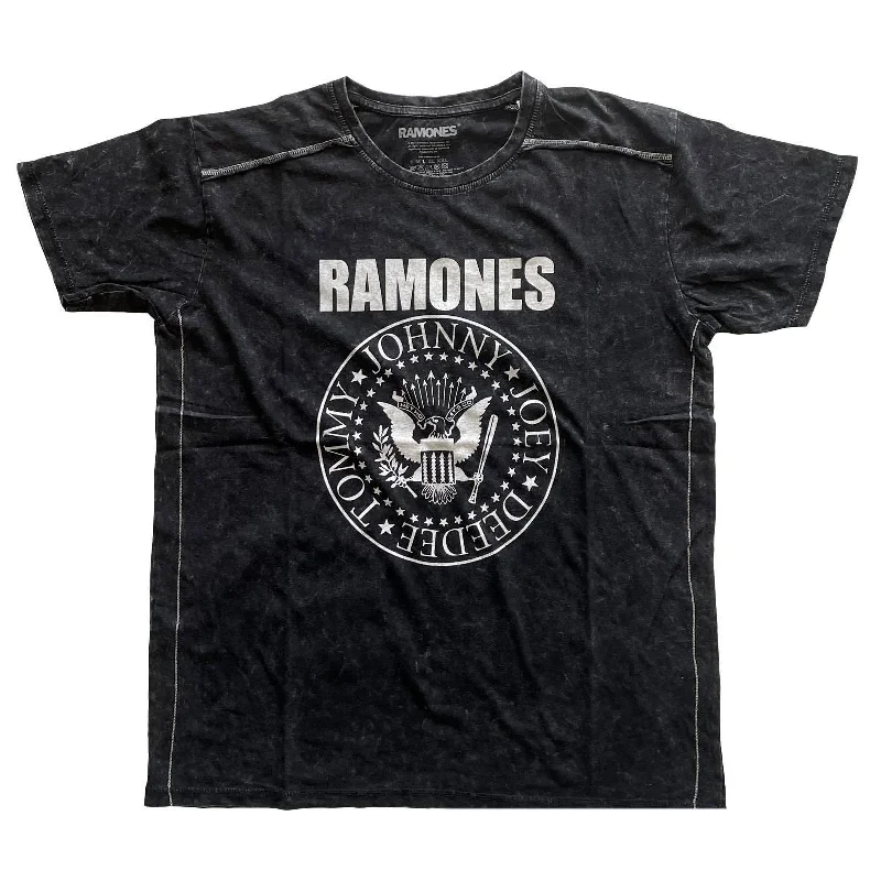 Ramones Snow Wash T-Shirt: Presidential Seal Collared Crew Neck Turtle Neck