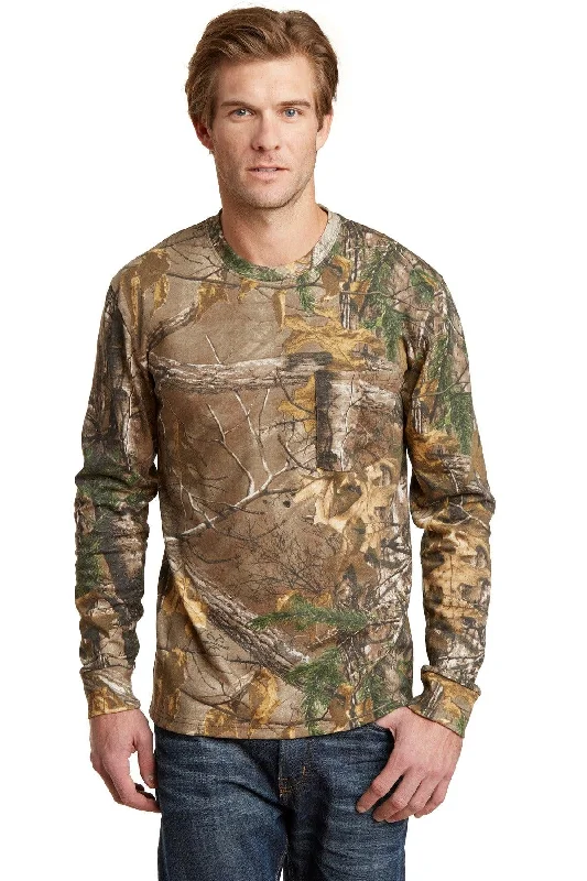 Russell Outdoors Realtree Long Sleeve Explorer 100% Cotton T-Shirt with Pocket. S020R Silk Blend Satin Velvet Russell Outdoors Realtree Long Sleeve Explorer 100% Cotton T-Shirt with Pocket. S020R Silk Blend Satin Velvet