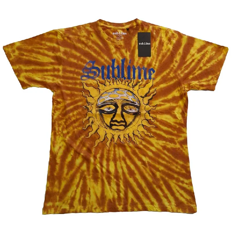 Sublime | Official Band T-shirt | Sun Face (Dip-Dye) Wool Fabric Cashmere Fabric Tweed Fabric Sublime | Official Band T-shirt | Sun Face (Dip-Dye) Wool Fabric Cashmere Fabric Tweed Fabric