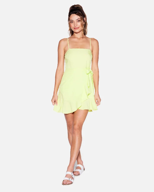 Window Pane Wrap Front Mini Dress Cozy Cowl Neck Mini Dress