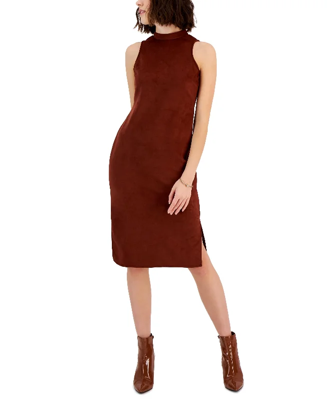 Women's Sleeveless Midi Dress Fashionable Floral Embroidery Midi Dress