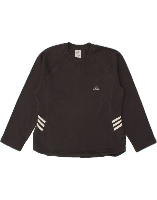 ADIDAS Womens Sweatshirt Jumper UK 14 Medium Grey Cotton Hoodie with Slim Fit Tailored Modern ADIDAS Womens Sweatshirt Jumper UK 14 Medium Grey Cotton Hoodie with Slim Fit Tailored Modern