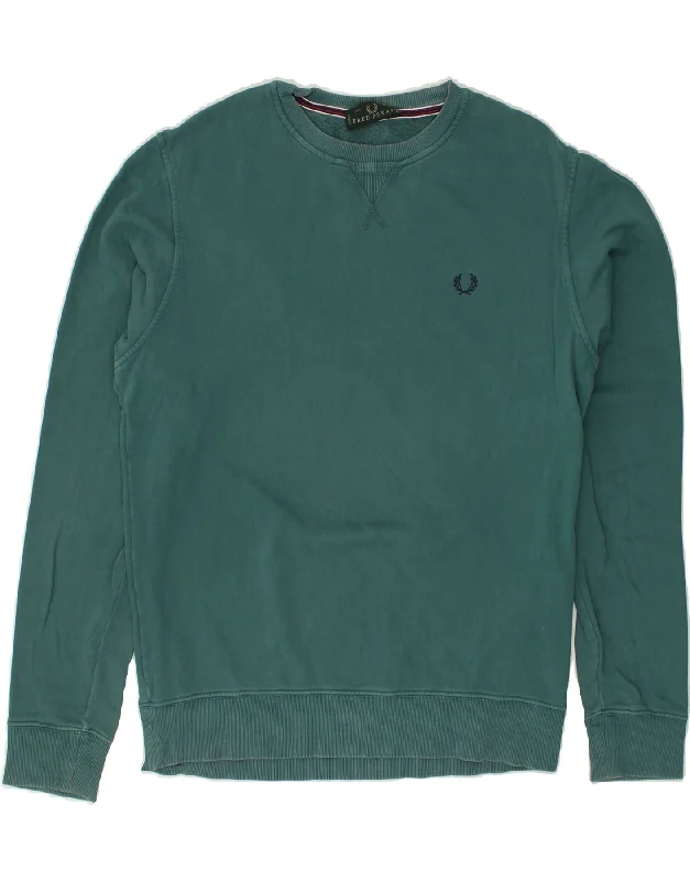 FRED PERRY Womens Sweatshirt Jumper XL Green Cotton Hoodie with Ribbed Cuffs Snug Fit Comfort FRED PERRY Womens Sweatshirt Jumper XL Green Cotton Hoodie with Ribbed Cuffs Snug Fit Comfort