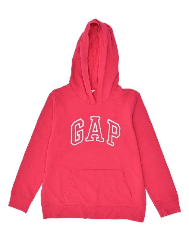 GAP Womens Graphic Hoodie Jumper UK 10 Small Pink Cotton Hoodie with Belted Waist Structured Tailored GAP Womens Graphic Hoodie Jumper UK 10 Small Pink Cotton Hoodie with Belted Waist Structured Tailored