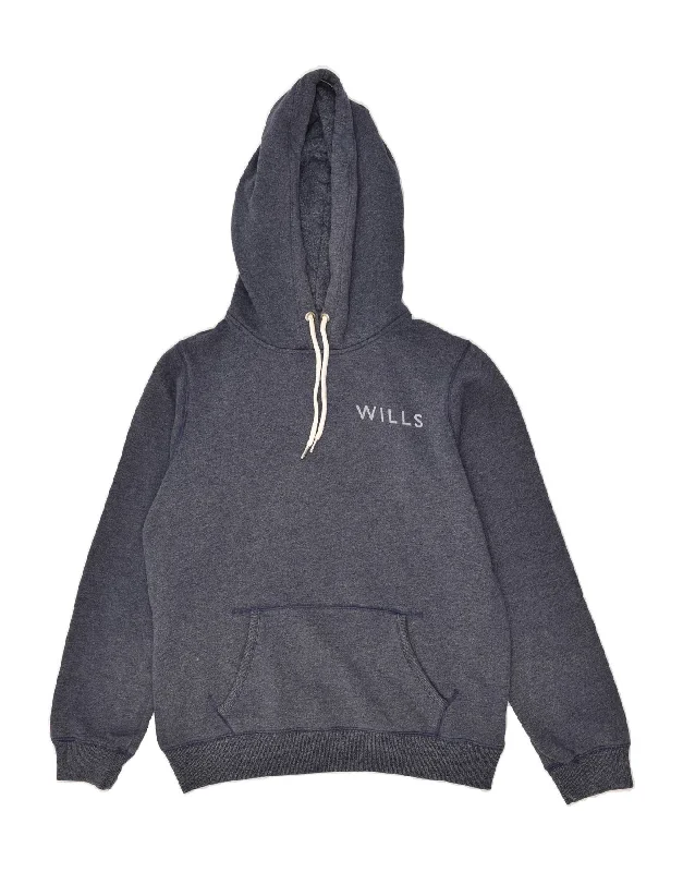 JACK WILLS Womens Hoodie Jumper UK 12 Medium Navy Blue Cotton Graphic Hoodie Design Print JACK WILLS Womens Hoodie Jumper UK 12 Medium Navy Blue Cotton Graphic Hoodie Design Print