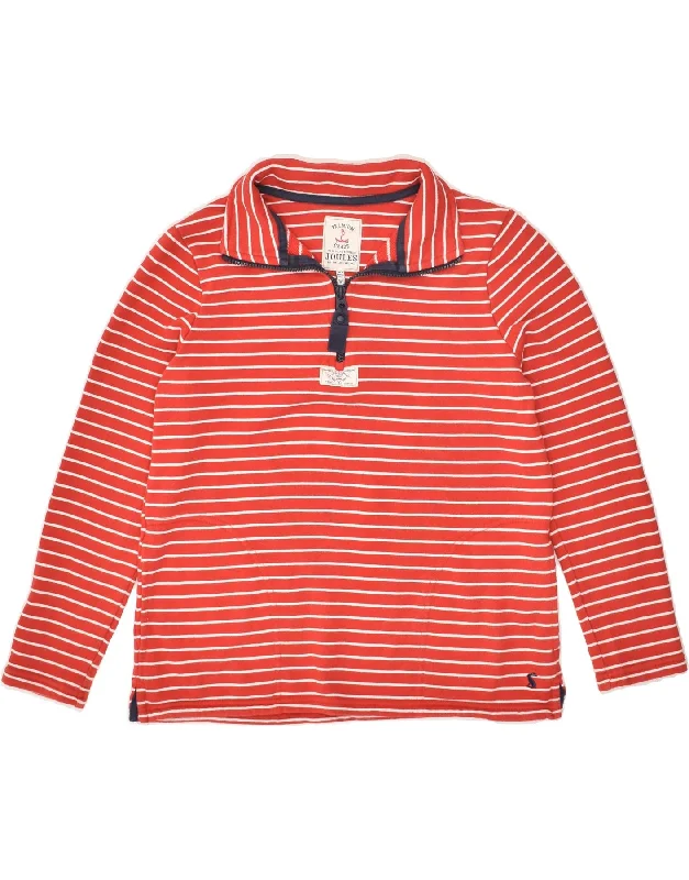 JOULES Womens Zip Neck Sweatshirt Jumper UK 6 XS Red Striped Cotton Hoodie with Elastic Cuffs Stretchable Comfortable JOULES Womens Zip Neck Sweatshirt Jumper UK 6 XS Red Striped Cotton Hoodie with Elastic Cuffs Stretchable Comfortable
