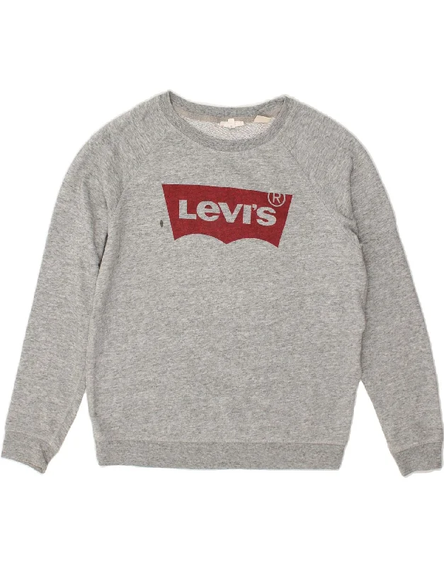 LEVI'S Womens Graphic Sweatshirt Jumper UK 16 Large Grey Oversized Hoodie Comfort Casual LEVI'S Womens Graphic Sweatshirt Jumper UK 16 Large Grey Oversized Hoodie Comfort Casual