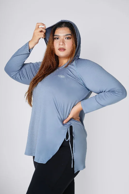 Lowkey Hoodie Long Sleeve Tank Hoodie with Ribbed Hem Stretchable Secure