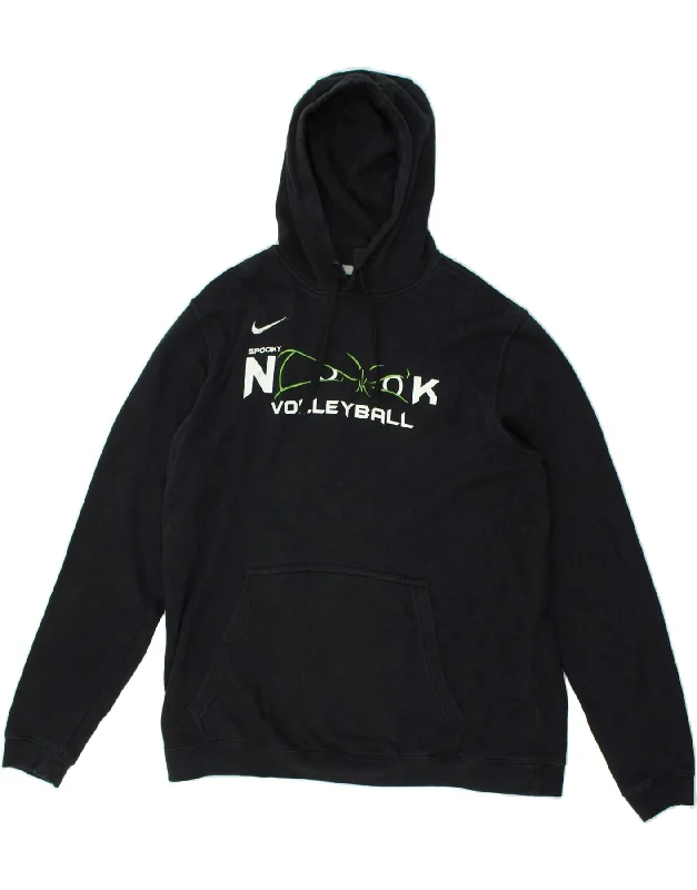 NIKE Womens Graphic Hoodie Jumper UK 20 2XL Black Cotton Zip Hoodie Drawstring Kangaroo Pocket NIKE Womens Graphic Hoodie Jumper UK 20 2XL Black Cotton Zip Hoodie Drawstring Kangaroo Pocket