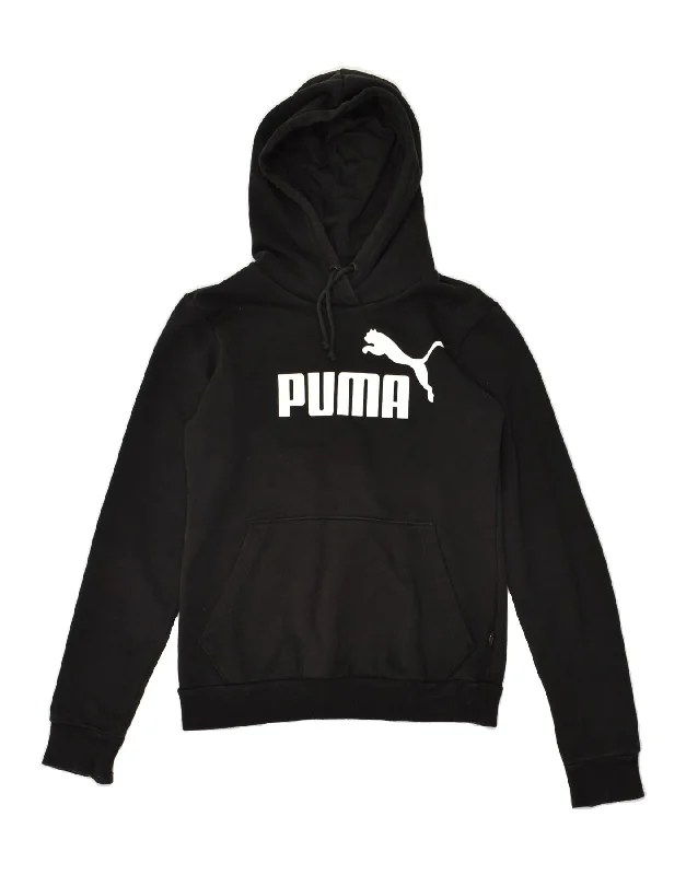 PUMA Womens Graphic Hoodie Jumper UK 8 Small Black Polyester Oversized Hoodie Comfort Casual PUMA Womens Graphic Hoodie Jumper UK 8 Small Black Polyester Oversized Hoodie Comfort Casual