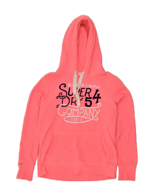 SUPERDRY Womens Premium Graphic Hoodie Jumper UK 16 Large Pink Cotton Hoodie with Tie-Dye Psychedelic Retro SUPERDRY Womens Premium Graphic Hoodie Jumper UK 16 Large Pink Cotton Hoodie with Tie-Dye Psychedelic Retro