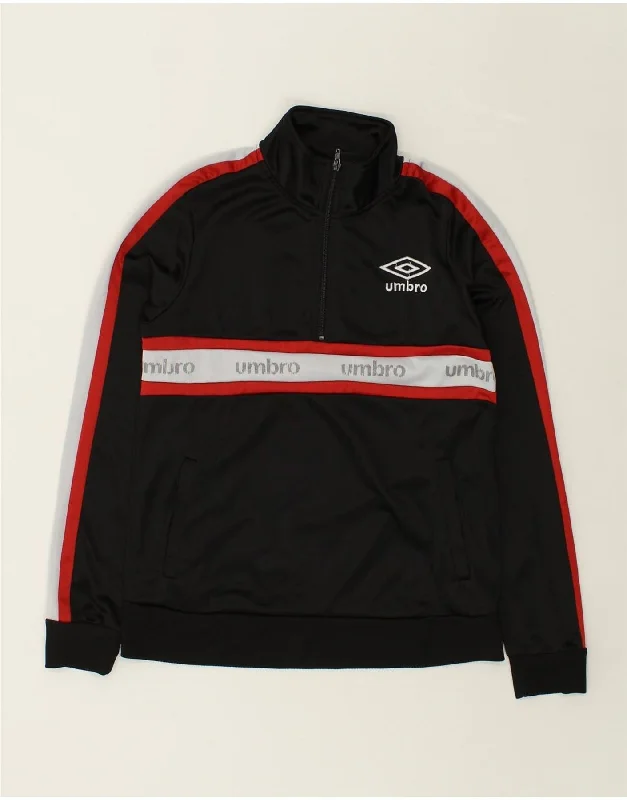 UMBRO Womens Zip Neck Sweatshirt Jumper UK 16 Large Black Colourblock Hoodie with Print Artistic Unique UMBRO Womens Zip Neck Sweatshirt Jumper UK 16 Large Black Colourblock Hoodie with Print Artistic Unique