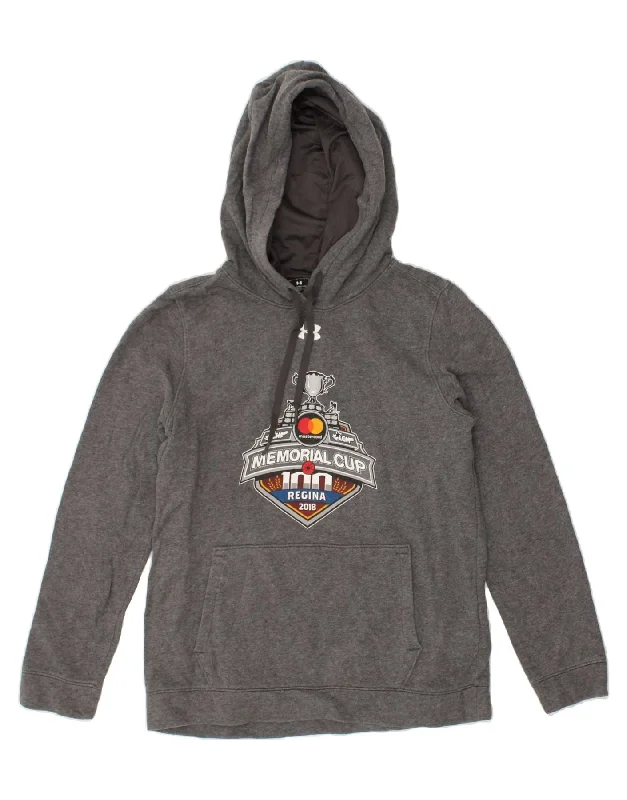 UNDER ARMOUR Womens Cold Gear Graphic Hoodie Jumper UK 10 Small Grey Hoodie with Sequins Glamorous Eye-catching UNDER ARMOUR Womens Cold Gear Graphic Hoodie Jumper UK 10 Small Grey Hoodie with Sequins Glamorous Eye-catching