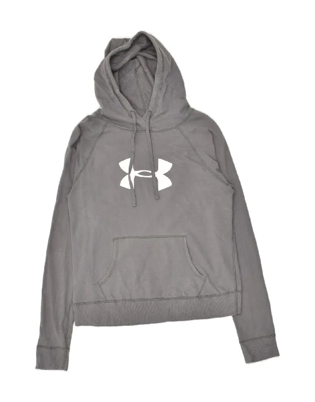 UNDER ARMOUR Womens Heat Gear Graphic Hoodie Jumper UK 12 Medium Grey Hoodie with Patch Decorative Personalized UNDER ARMOUR Womens Heat Gear Graphic Hoodie Jumper UK 12 Medium Grey Hoodie with Patch Decorative Personalized