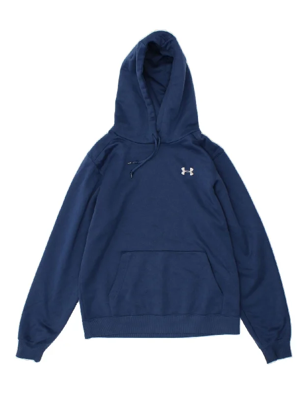 UNDER ARMOUR Womens Hoodie Jumper UK 10 Small Navy Blue Polyester Hoodie with Illustration Artistic Creative UNDER ARMOUR Womens Hoodie Jumper UK 10 Small Navy Blue Polyester Hoodie with Illustration Artistic Creative