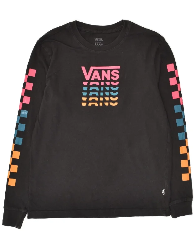 VANS Womens Graphic Sweatshirt Jumper UK 6 XS Black Hoodie with Print Artistic Unique VANS Womens Graphic Sweatshirt Jumper UK 6 XS Black Hoodie with Print Artistic Unique