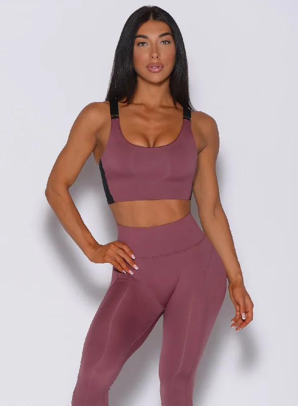 Banded Sports Bra Lace Back Bra