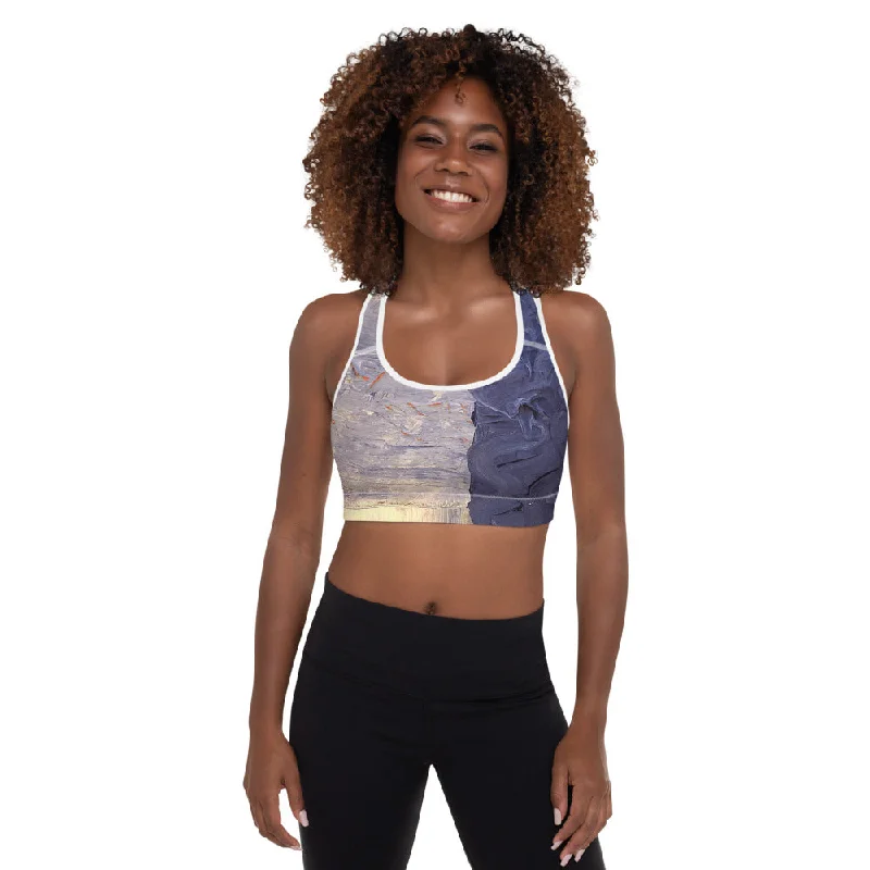 Blue WSW Padded Sports Bra Active Wear Bra