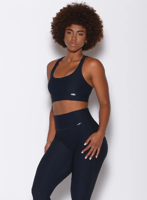 Chevron Sports Bra Sporty Wireless Bra