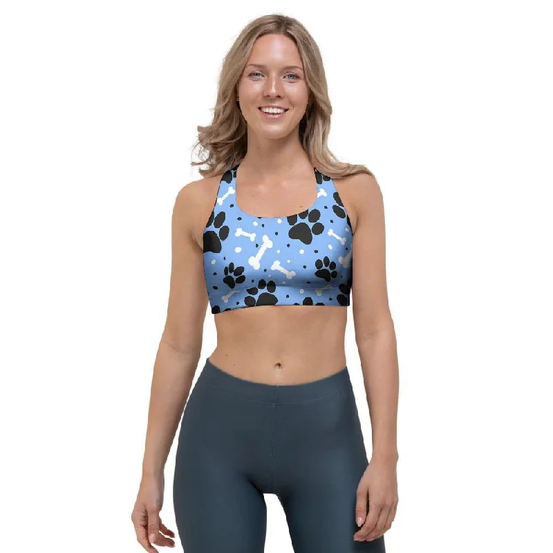 Dog Bone Paw Sports Bra Multi-Way Bra Design