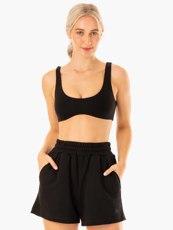 Elevate Lounge Bra - Black Push-Up Wireless Bra