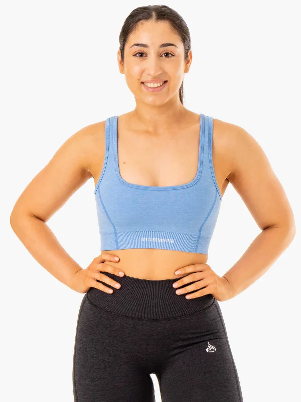 Enhance Seamless Sports Bra - Blue Elegant Cotton Bra