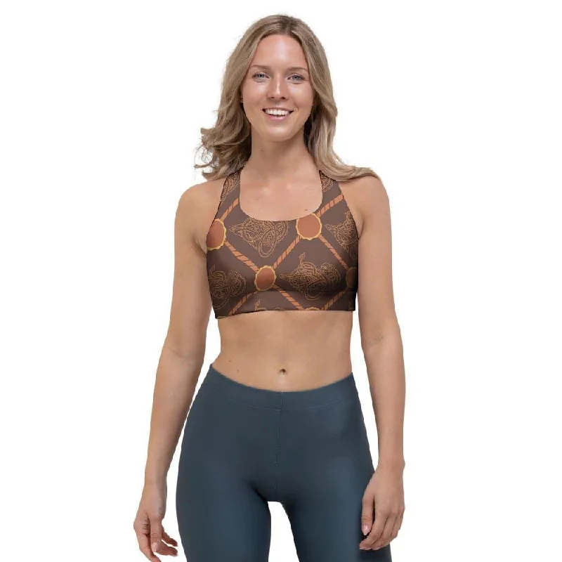 Ethnic Celtic Viking Norse Sports Bra Wireless Lace Bra