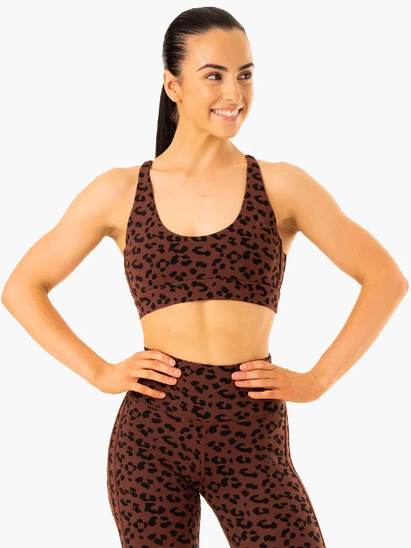 Evolution Sports Bra - Chocolate Leopard Chic Lace Bralette